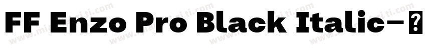 FF Enzo Pro Black Italic字体转换